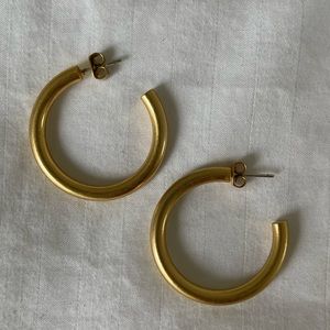Madewell Chunky Gold Hoops